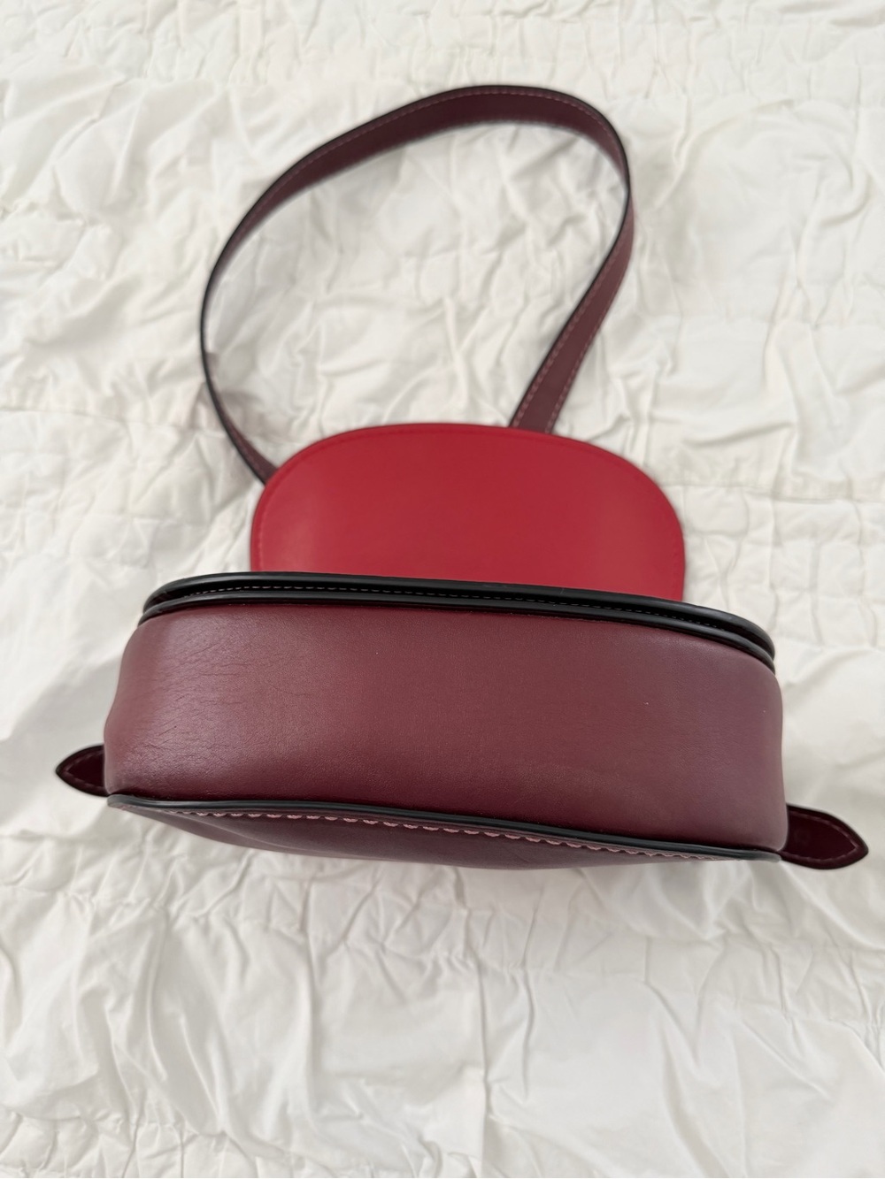 Vintage Classic Coach 1941 Saddlebag 23 Oxblood Glove Tanned Leather SD-20115 - Picture 3 of 7